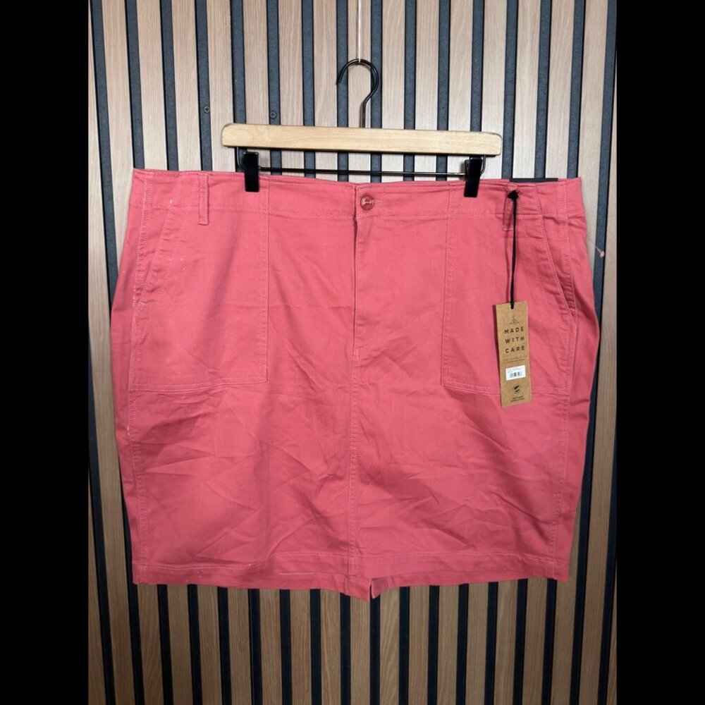 New Liverpool Los Angeles Jean Skirt 24 Womens Pink Denim Pencil Plus Size